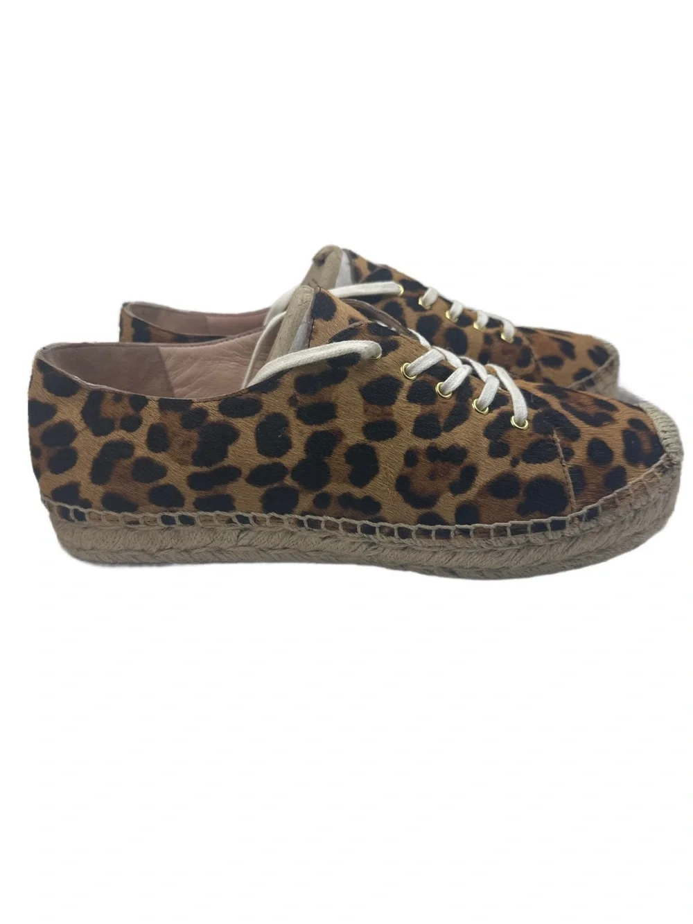 J.Crew Leopard Calf Hair Espadrille Sneakers NSize 11